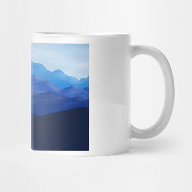 Blue Mountains | Mountain Scene | Mountain Landscapes | Alpine | Shades of Blue by Eclectic At Heart